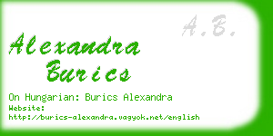 alexandra burics business card